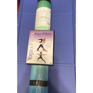 Yoga Lightweight Mat Non-Slip With Carry Strap 24”x 68”plus Yoga And Pilates DVD